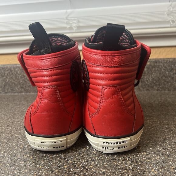 Converse All Star CT Hydro Leather High Top Red Black Mens Sz 9 Sneaker Women 11 - Picture 9 of 11
